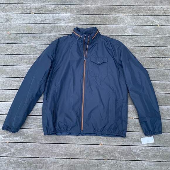 NWT NEW Barbour Menton Zip Up Waterproof Bomber Storm Force Navy Camo Jacket XXL - Picture 7 of 16